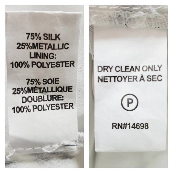 Ramy Brook Wilma Metallic Silk Mini Wrap Dress NWT Small White Black Sleeveless - Picture 13 of 14